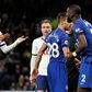 Tottenham's Son Heung-min was sent off after clashing with Chelsea's Antonio Rudiger