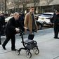 Harvey Weinstein (C), shown  arriving at the Manhattan Criminal Court on January 24, 2020, faces life imprisonment if convicted of predatory sexual assault charges related to two women