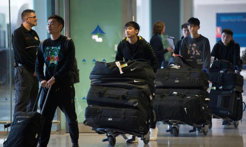 Wuhan Zall, the Chinese football team from the city at the centre of the outbreak, arrived at Malaga's Costa del Sol Airport on January 29
