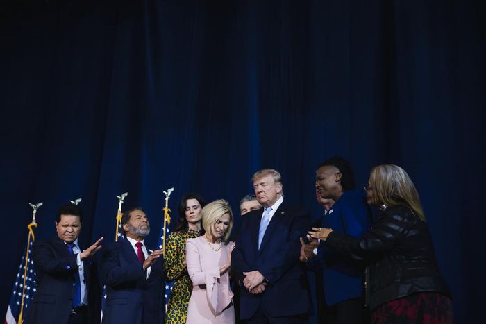 Trump Tells Evangelical Base: God Is 'on Our Side'