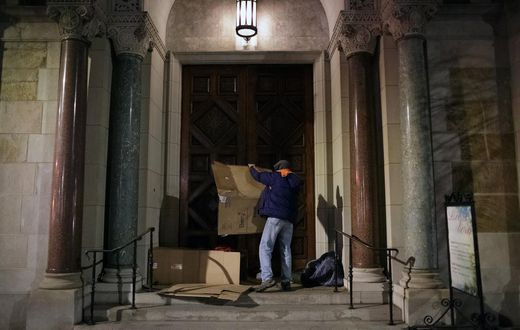 He Says He Stabbed a Student to Defend His Home. His Home Is a Box.