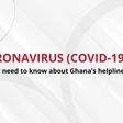 Coronavirus helpline