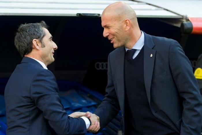 Barcelona coach Ernesto Valverde and Real Madrid's coach Zinedine Zidane can renew their rivalry feeling easier in their jobs