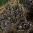 The ethnic conflict has destroyed villages in a spiral of violence, like the Fulani village of Sadia-Peulh, seen here from the air