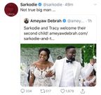 Screenshot of Sarkodie's response