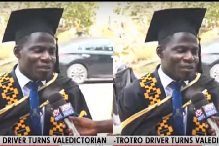 Brilliant Trotro driver graduates with First Class from the University of Ghana (video)