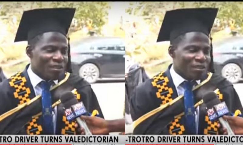 Brilliant Trotro driver graduates with First Class from the University of Ghana (video)