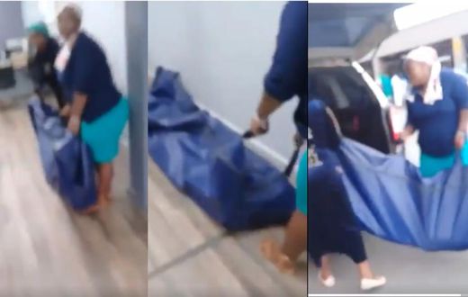 Angry family carries dead body to popular Insurance company’s office to demand funeral claim (video)