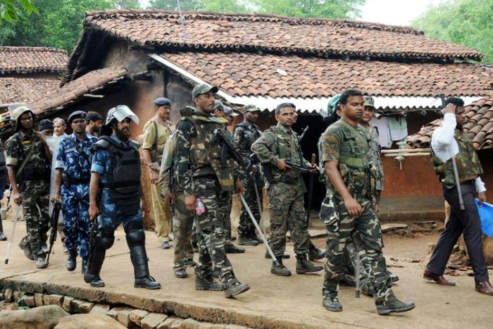 There are large numbers of Indian troops fighting Maoist rebels in central India