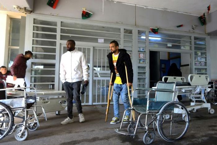 Al-Khadra, one of the biggest hospitals in Tripoli, is flooded daily by the sick and wounded