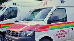 Over 40 ambulances are currently parked at the State House in Accra
