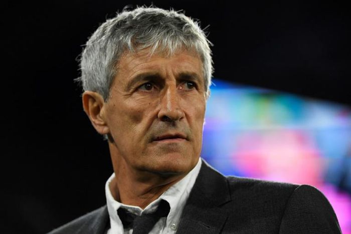 Quique Setien was appointed coach of Barcelona in January