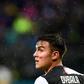 Juventus forward Paulo Dybala had a red streak on his face to support an initiative targeting violence against women
