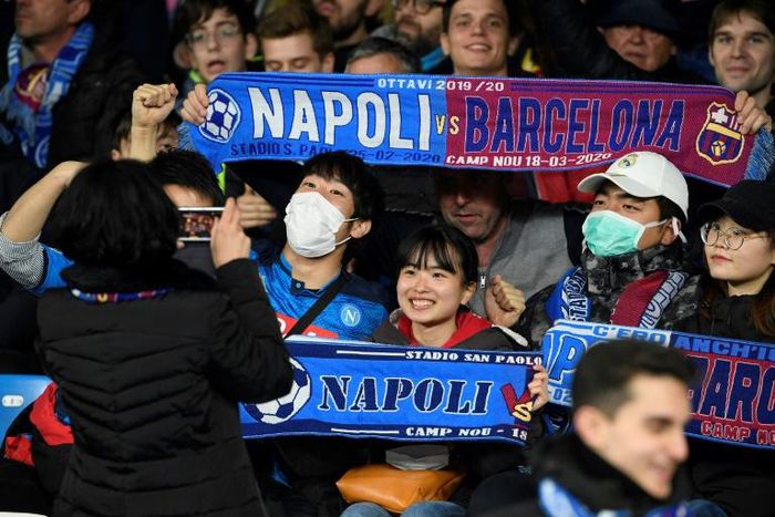 Napoli's Champions League last 16 return leg against Barcelona was postponed