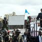 Malawi President Peter Mutharika  waving to supporters following last May's election, annulled Monday