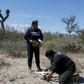 Leticia Hidalgo (L) and Angelica Orozco, members of United Forces for our Disappeared in Nuevo Leon, prepare a drone to look for human remains in Salinas Victoria Feburary 24, 2020