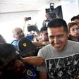 Juan Roman Riquelme arrives to vote at Boca Juniors' Bombonera stadium