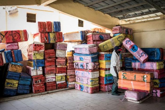 Business is so poor that boxes normally used by fishing boats to freeze their catch are being stored