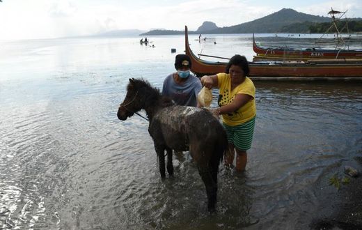 Taal's community had to flee without their prized ponies and most of their possessions when the volcano errupted