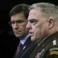 US Joint Chiefs Chairman General Mark Milley (R) says the United States is prepared for "whatever" from North Korea amid concerns Pyongyang, frustrated over the lack of sanctions relief, could take provocative actions in the coming days.
