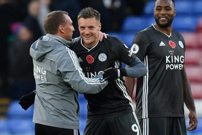 Leicester City manager Brendan Rodgers (left) has masterminded eight straight Premier League victories