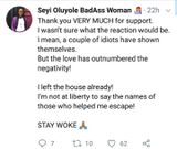 “I started the year married but ending it separated” – Popular feminist praises God