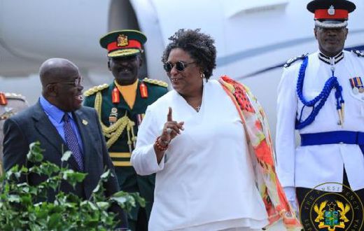 Prime Minister of Barbados with Akufo Addo