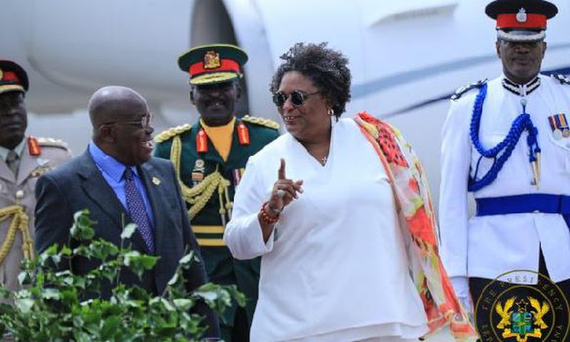 Prime Minister of Barbados with Akufo Addo