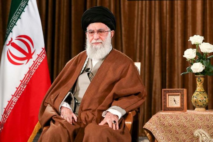 Iran's Supreme Leader Ayatollah Ali Khamenei delivers a nationwide address