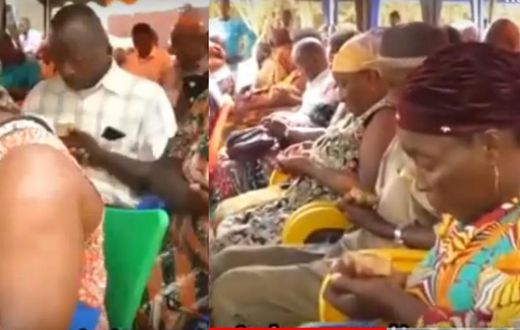 Visually impaired people troop to Mankesim as man claims cure for blindness (video)