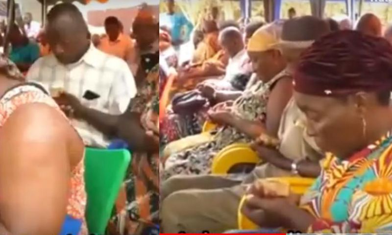 Visually impaired people troop to Mankesim as man claims cure for blindness (video)