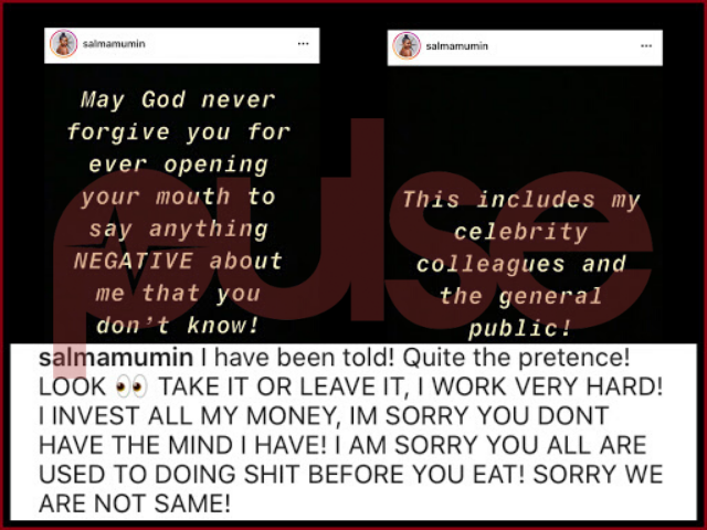 Screenshot of Salma's post