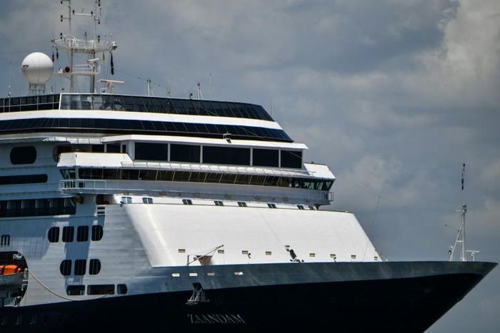 The Zaandam cruise ship, seen here entering Panama City Bay, has reported four coronavirus deaths on board