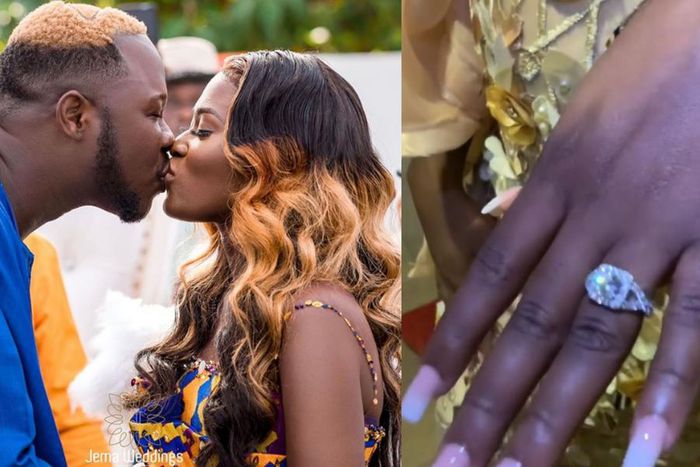Fella Makafui’s wedding ring from Medikal is a work of art