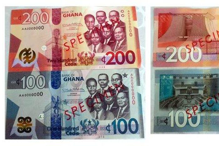 GH¢100 and GH¢200 note