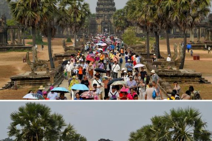 The outbreak of the coronavirus has withered Cambodia's Chinese tourist arrivals by 90 percent