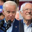 Joe Biden (L) and Bernie Sanders