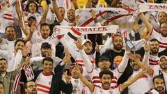 Zamalek fans watch their side's Super Cup clash against Esperance Sportive in Doha