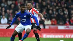 Nigerian striker Kelechi Iheanacho (left) fired Leicester into the firth round of the FA Cup with the only goal agaisnt Brentford