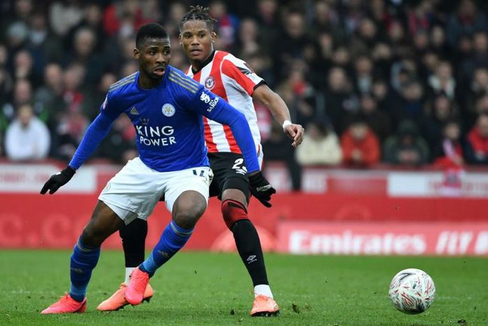 Nigerian striker Kelechi Iheanacho (left) fired Leicester into the firth round of the FA Cup with the only goal agaisnt Brentford