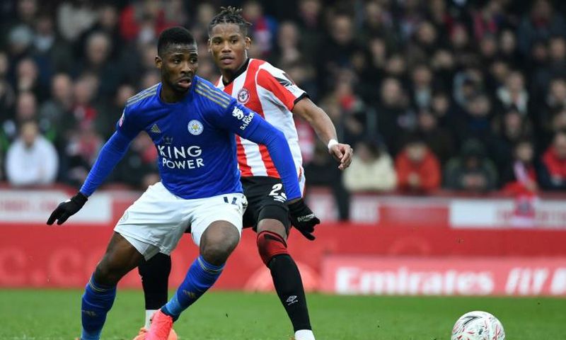 Nigerian striker Kelechi Iheanacho (left) fired Leicester into the firth round of the FA Cup with the only goal agaisnt Brentford
