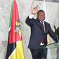 Mozambican President Felipe Nyusi (L) won a new five-year term in the election, though the opposition claimed massive fraud