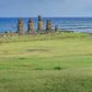 Easter Island is known for its human figure stone monoliths called moais