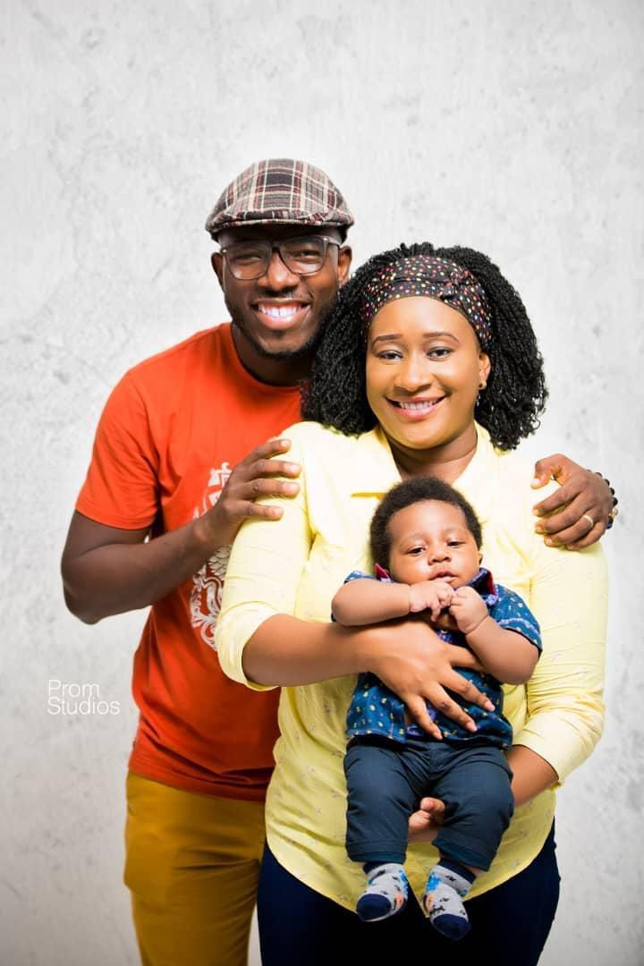 Gospel act EBA, wife  Henrietta Acquah  and son