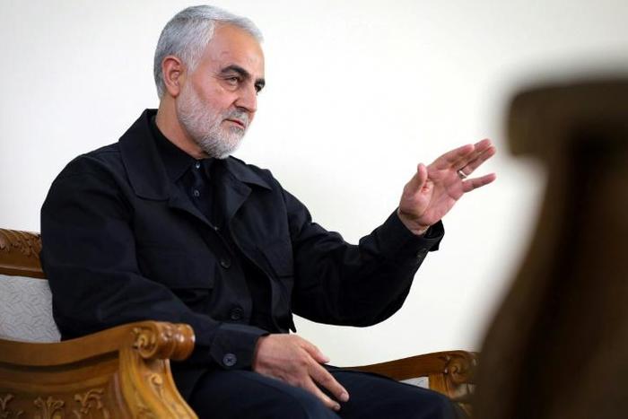 A handout picture released by the office of Iran's Supreme Leader Ayatollah Ali Khamenei on October 1, 2019, shows Qasem Soleimani, Iranian Revolutionary Guards Corps (IRGC) Major General and commander of the Quds Force