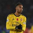 Gabon forward and former African Footballer of the Year Pierre-Emerick Aubameyang shows his disappointment after Arsenal lost to Leicester City at the weekend