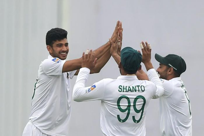 Bangladesh's Nayeem Hasan took five wickets in Zimbabwe's second innings