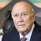 De Klerk, 83, shared the Nobel Peace Prize with Nelson Mandela in 1993 for dismantling white-minority rule and ushering in democracy