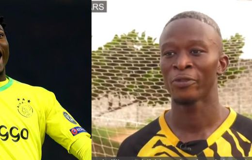 Talented goalkeeper at Nsawam prison gets signed jersey and gloves from Ajax star Andre Onana