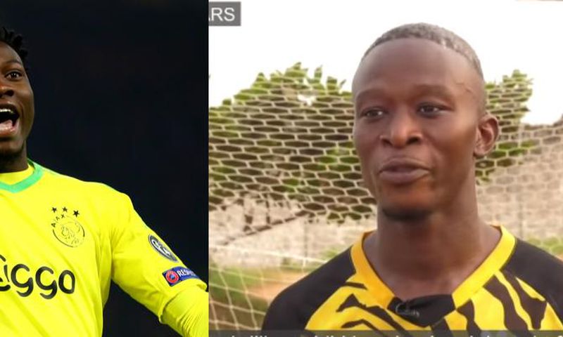 Talented goalkeeper at Nsawam prison gets signed jersey and gloves from Ajax star Andre Onana